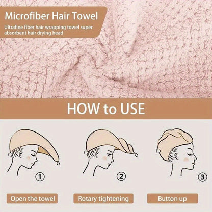 Microfiber Hair Towel Set - Super Absorbent Hair Wrap