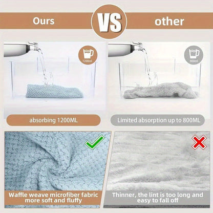 Microfiber Hair Towel Set - Super Absorbent Hair Wrap