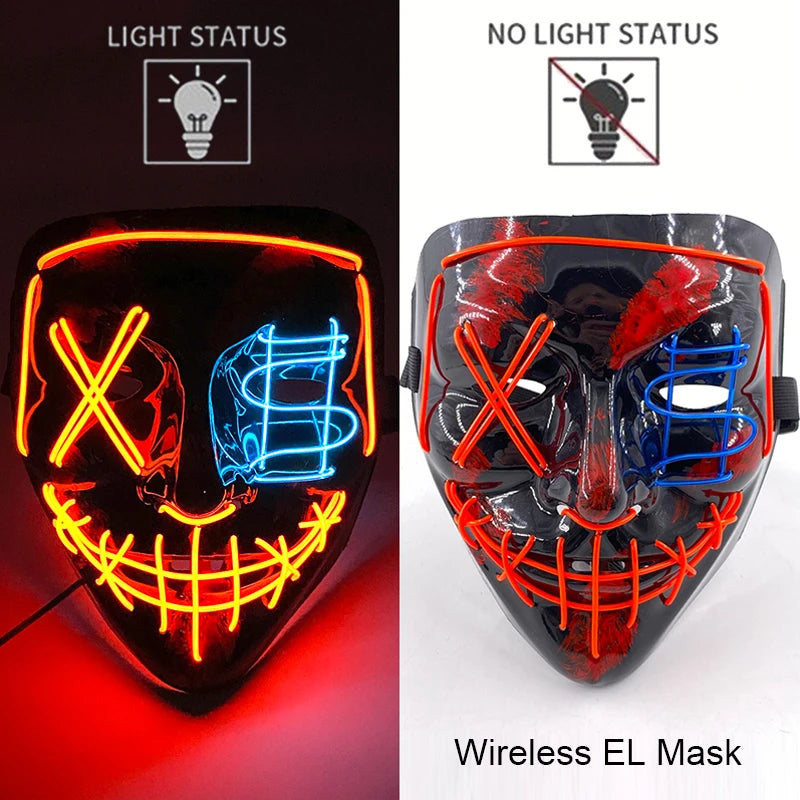 Wireless Neon LED Purge Mask