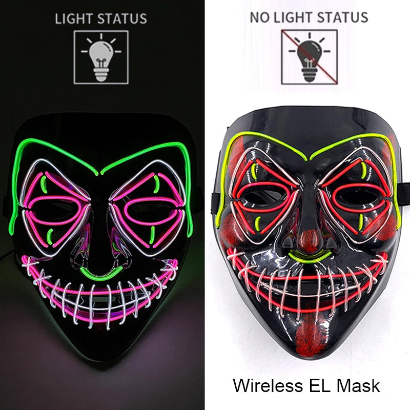 Wireless Neon LED Purge Mask