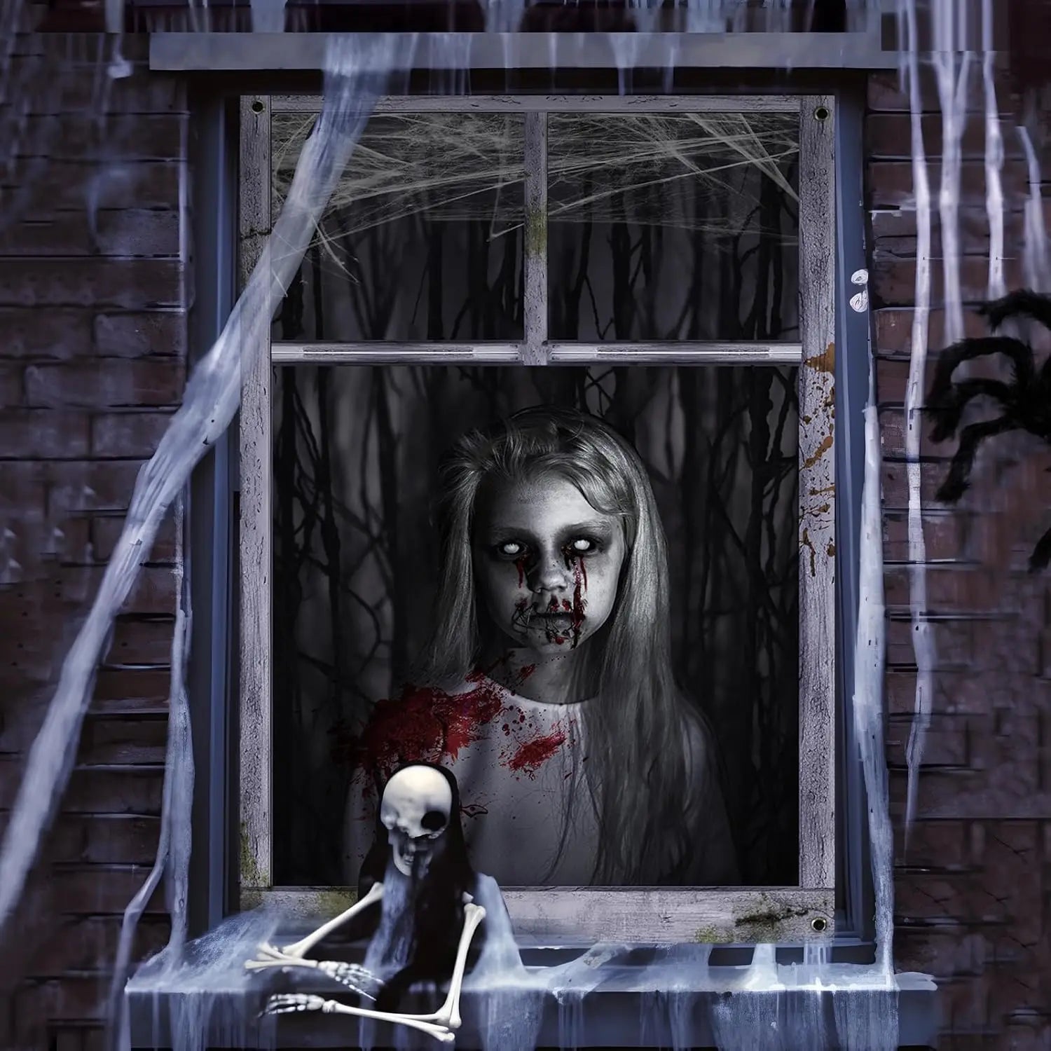 2 Pack Halloween Ghost Curtain