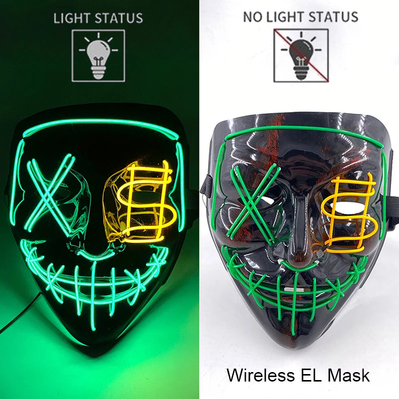 Wireless Neon LED Purge Mask