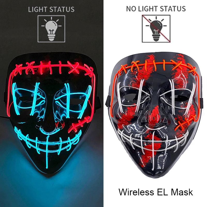 Wireless Neon LED Purge Mask