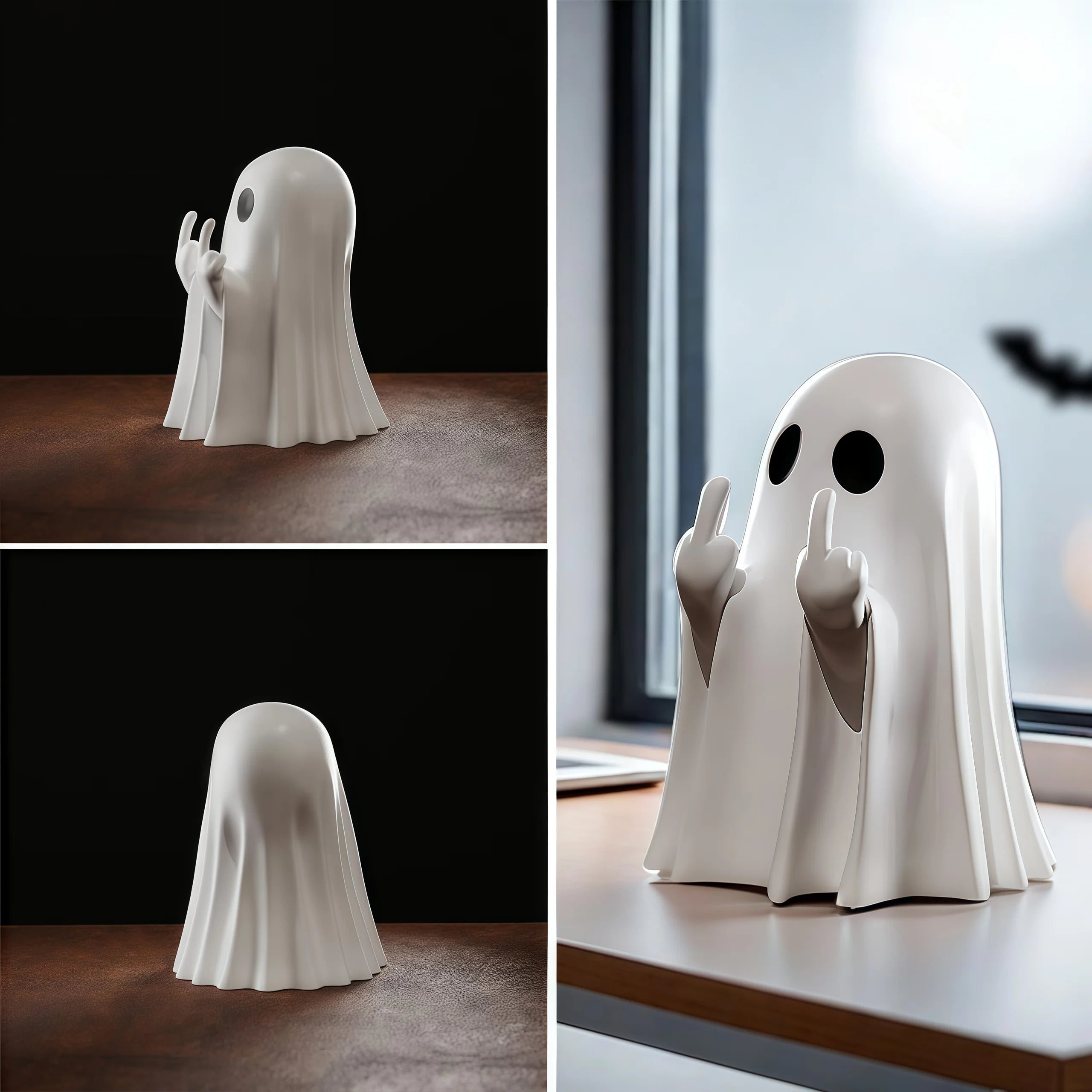Middle Finger Cute Ghost