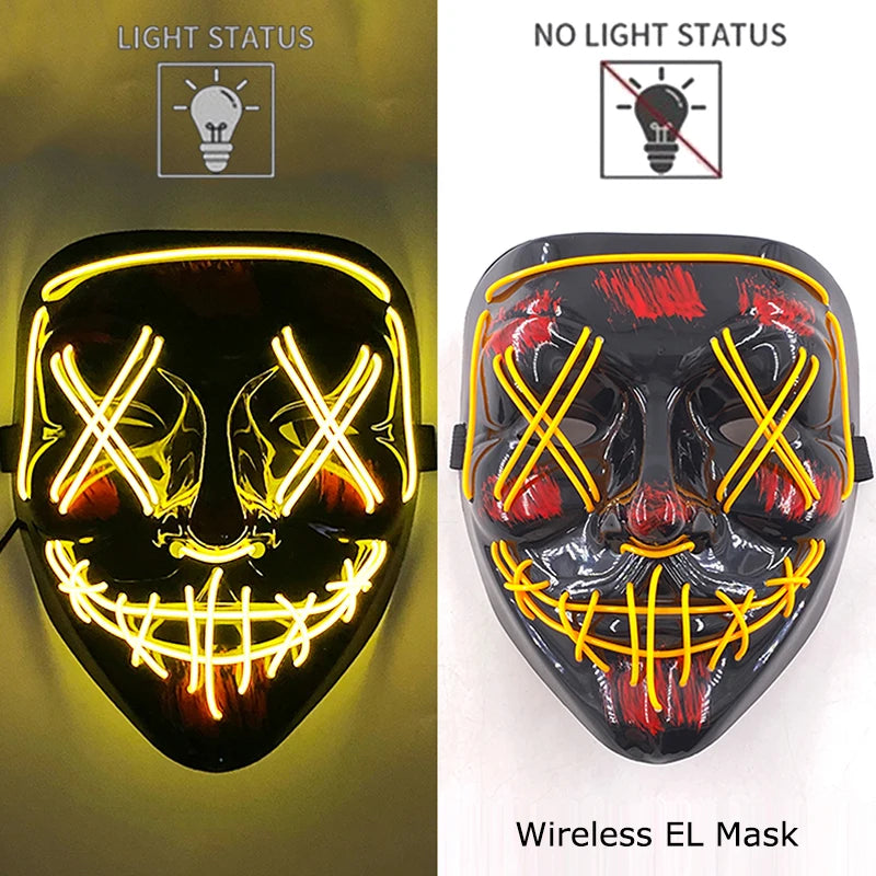 Wireless Neon LED Purge Mask