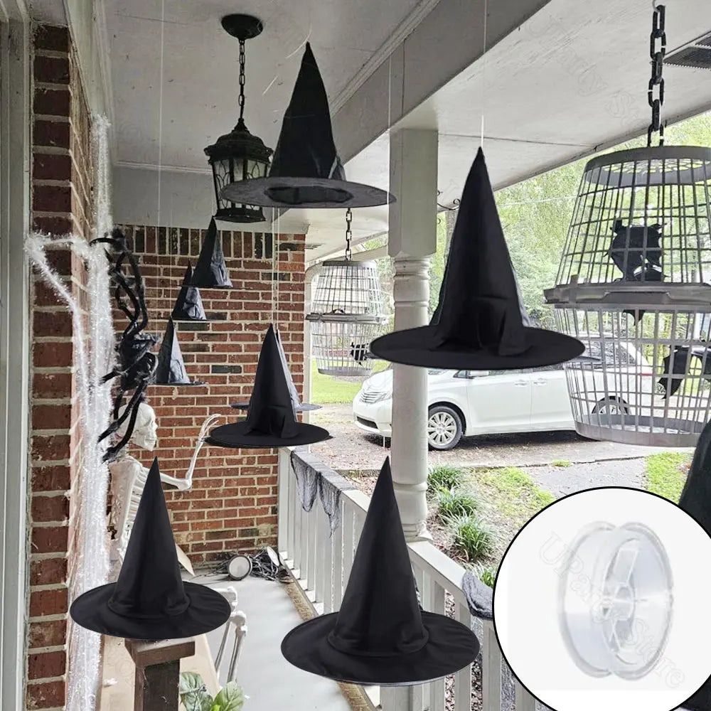 6/12Pcs Halloween Black Witches Hats