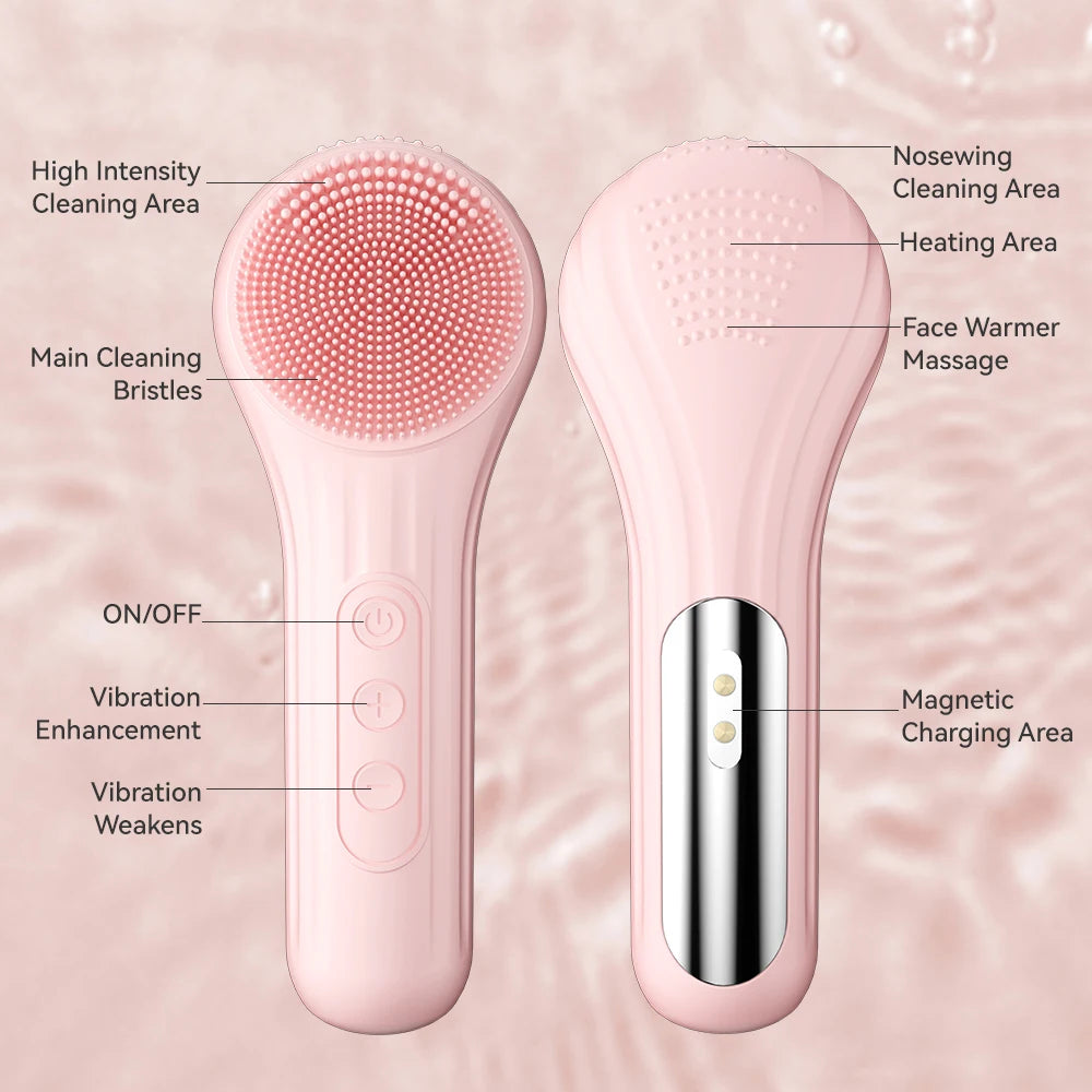 Heated K-Beauty Silicone Facial Cleanser™ — Achieve Instant Glass Skin Glow