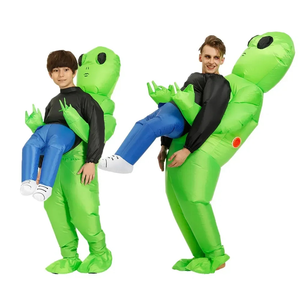 Green Alien Costume, inflatable.