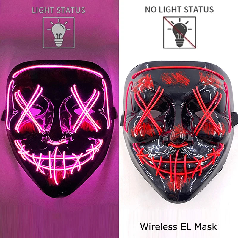 Wireless Neon LED Purge Mask
