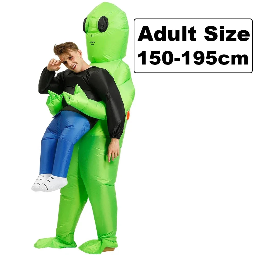 Green Alien Costume, inflatable.