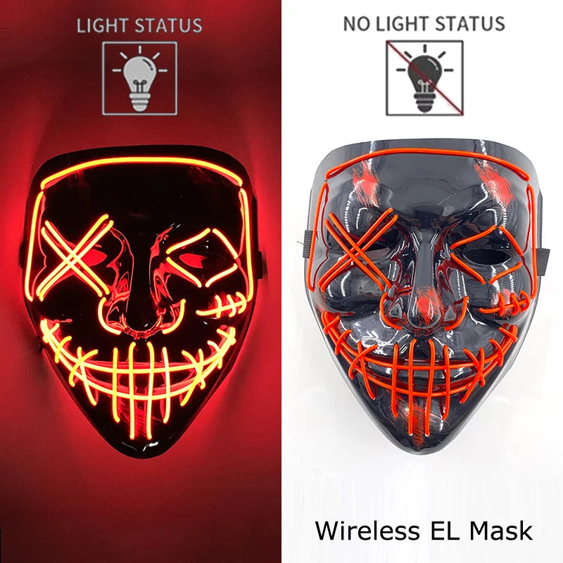 Wireless Neon LED Purge Mask