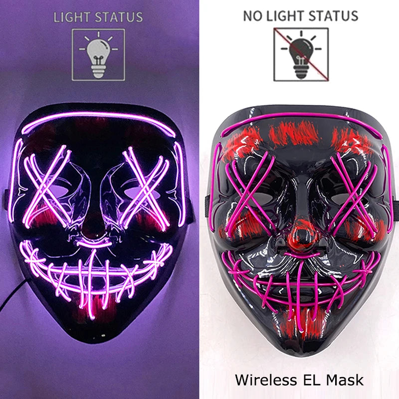 Wireless Neon LED Purge Mask