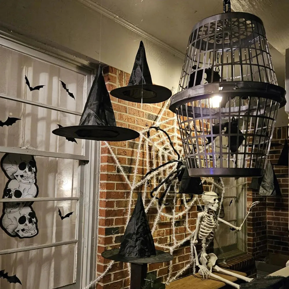 6/12Pcs Halloween Black Witches Hats