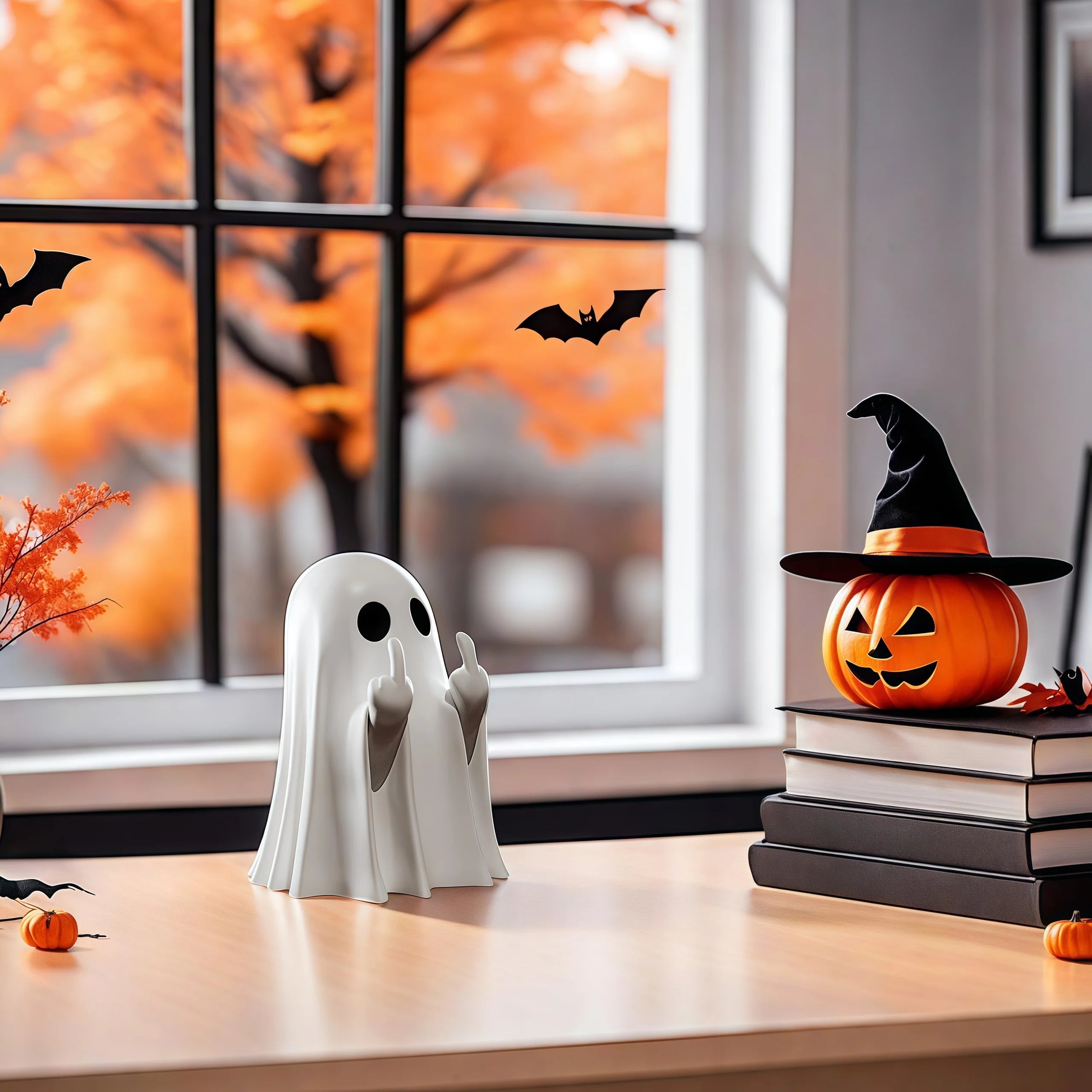 Middle Finger Cute Ghost