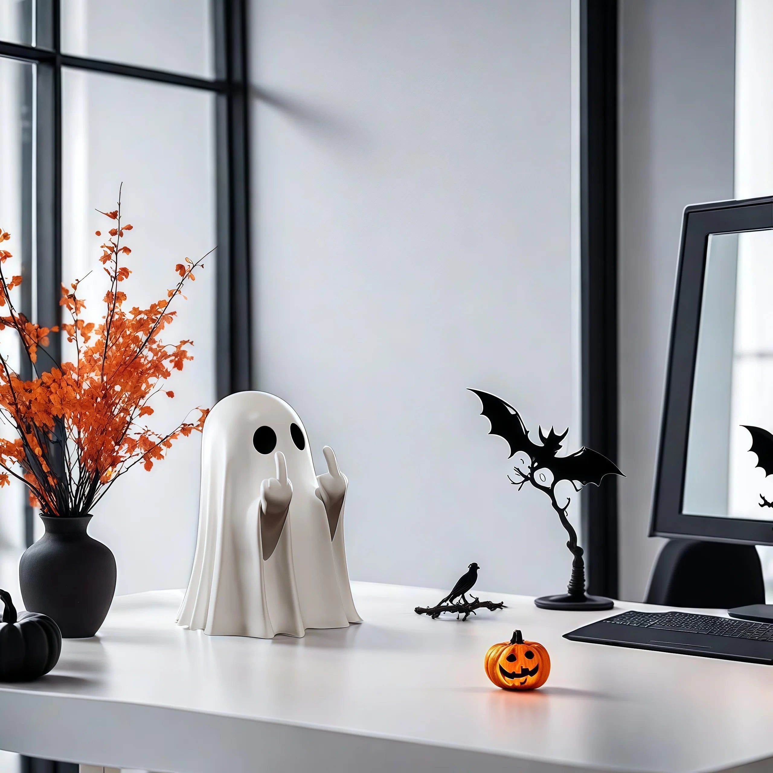 Middle Finger Cute Ghost
