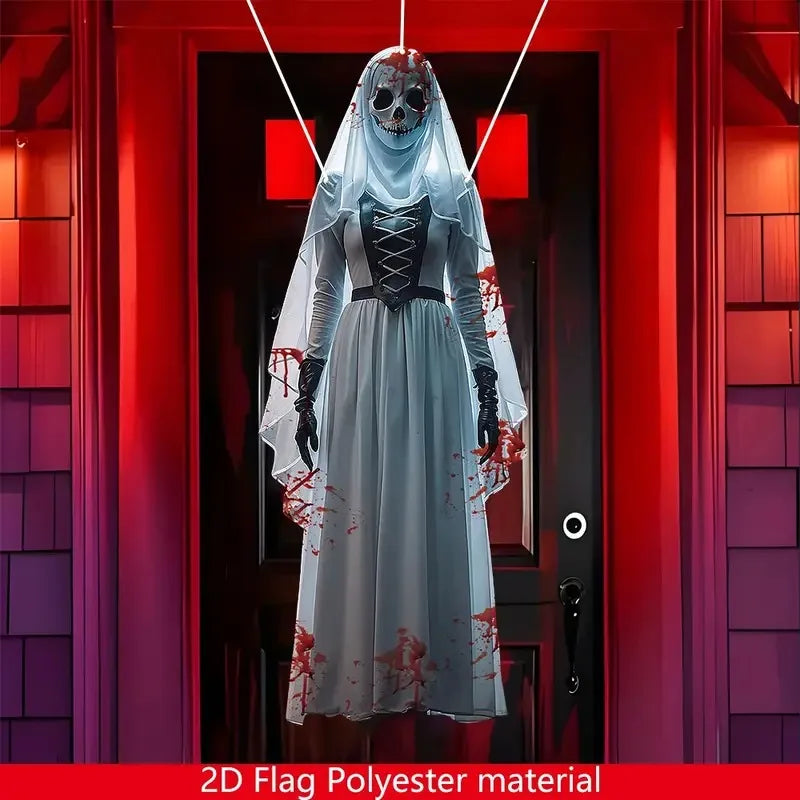 2D Halloween horror skull bride