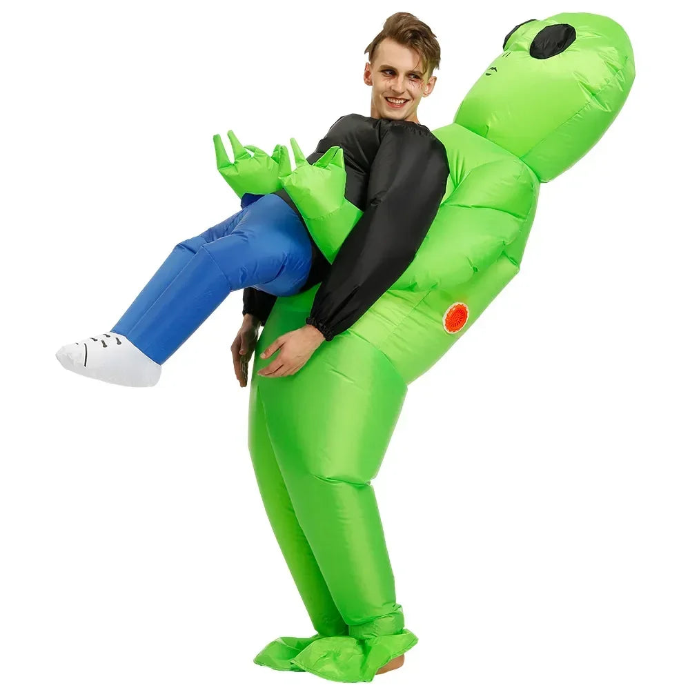 Green Alien Costume, inflatable.