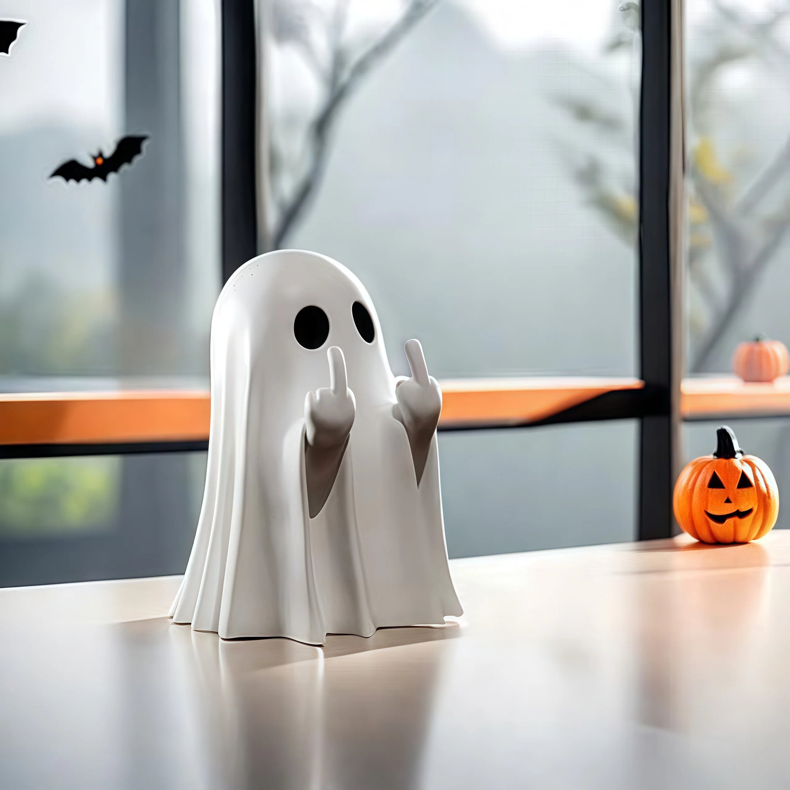 Middle Finger Cute Ghost