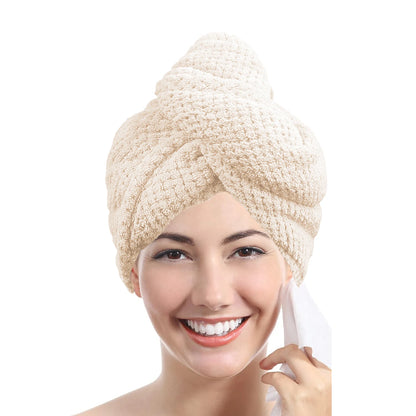 Microfiber Hair Towel Set - Super Absorbent Hair Wrap