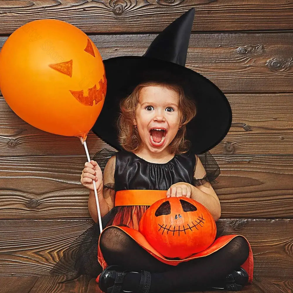 6/12Pcs Halloween Black Witches Hats