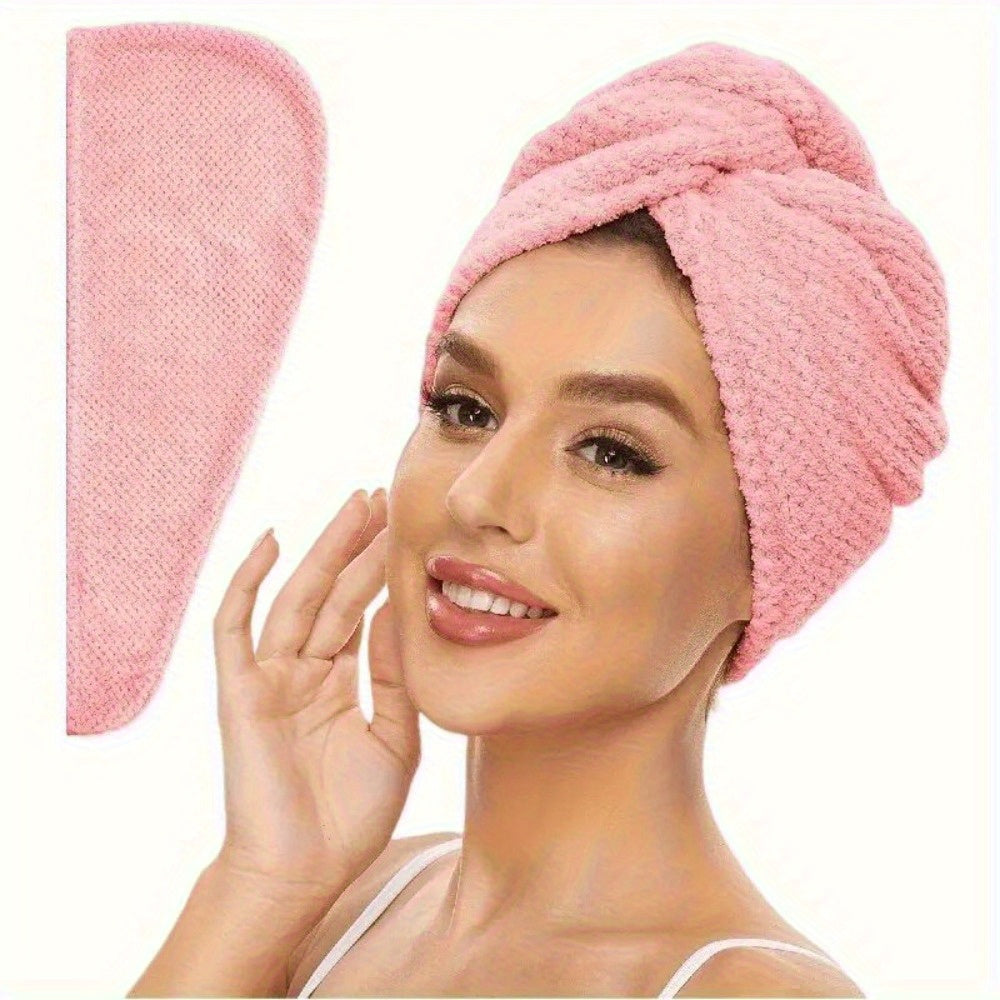 Microfiber Hair Towel Set - Super Absorbent Hair Wrap
