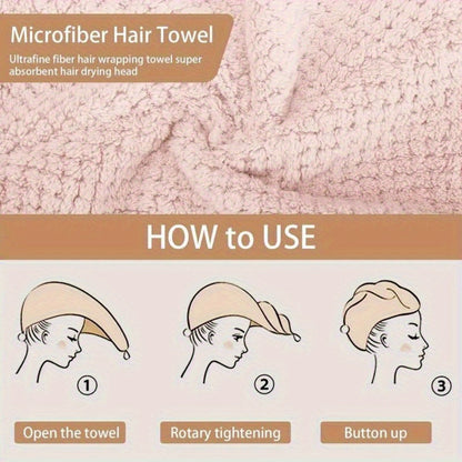 Microfiber Hair Towel Set - Super Absorbent Hair Wrap
